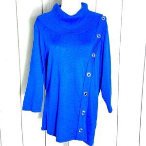 Woman's Royal Blue Long Sleeve Sweater Top
